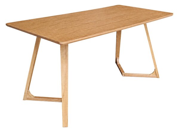 Трапезна маса PENDRA mdf с крака от масивна дървесина, покритие sonoma 150x80x75см