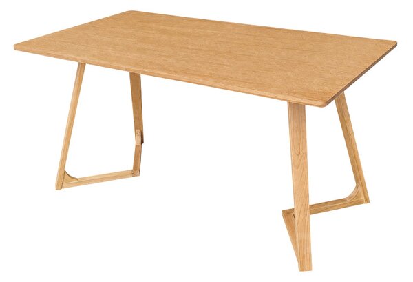 Трапезна маса PENDRA mdf с крака от масивна дървесина, покритие sonoma 150x80x75см
