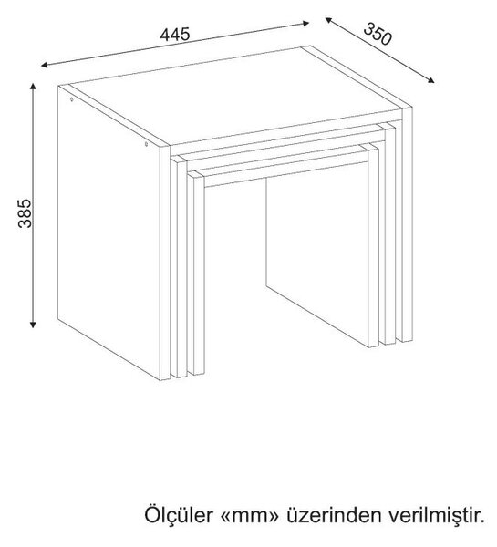 Помощна масичка Зариеъл - Бял