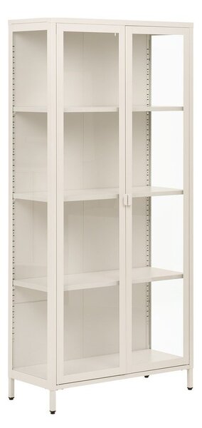 Кремава стоманена витрина 80x175x35 cm Brisbane – House Nordic