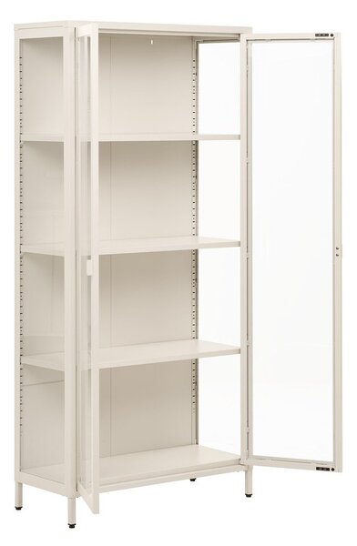 Кремава стоманена витрина 80x175x35 cm Brisbane – House Nordic