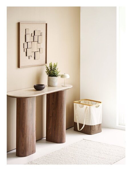 Бежова/тъмнокафява конзолна маса с керамичен плот 40x120 cm Delphi – House Nordic