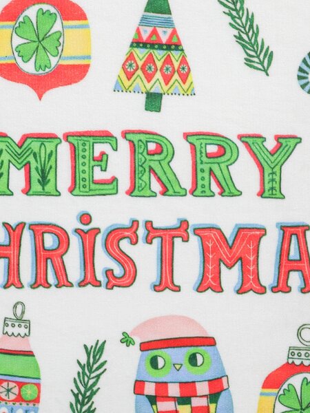 Sinsay - Коледна постелка за баня с надпис Merry Christmas и празнични мотиви - кремав