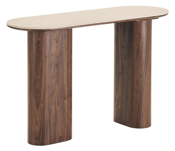 Бежова/тъмнокафява конзолна маса с керамичен плот 40x120 cm Delphi – House Nordic