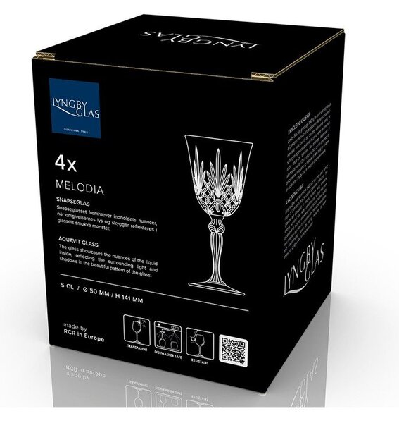 Кристални чаши в комплект 4 бр. за ликьор 50 ml Melodia – Lyngby Glas