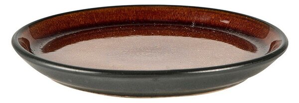 Черна/в кехлибарен цвят десертна глинена чиния ø 17 cm Gastro Black/Amber – Bitz