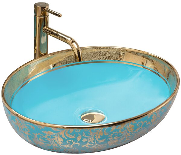 Умивалник за плот Rea Margot Gold/Blue