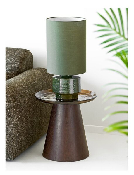 Кръгла странична масичка със стъклен плот ø 50 cm Orvieto – House Nordic
