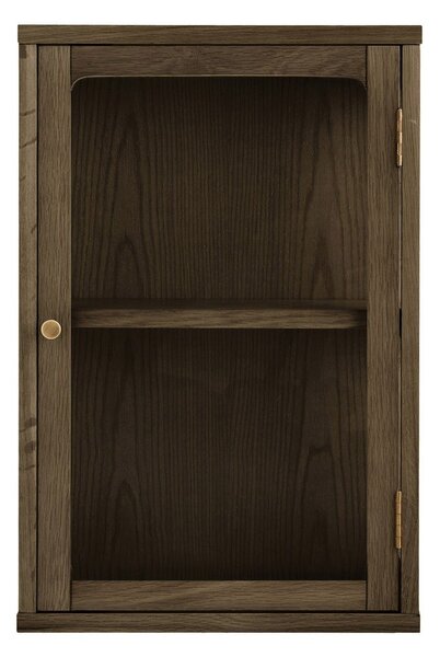 Тъмнокафява висяща витрина от декор от дъб 40x60x20 cm Zamora – House Nordic