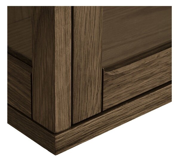 Тъмнокафява висяща витрина от декор от дъб 40x60x20 cm Zamora – House Nordic