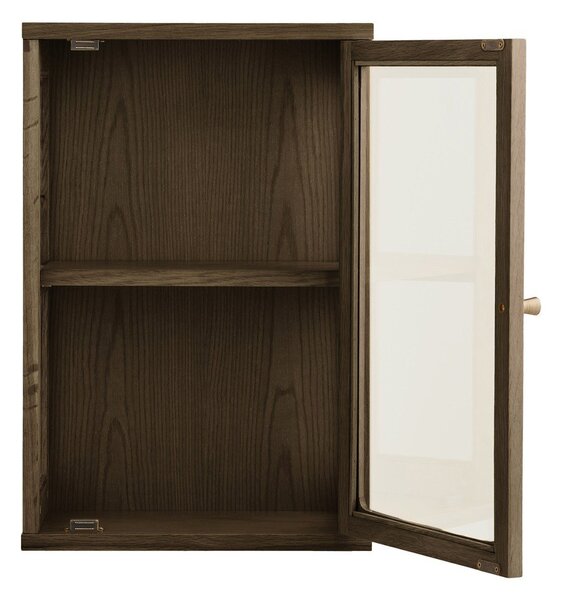 Тъмнокафява висяща витрина от декор от дъб 40x60x20 cm Zamora – House Nordic