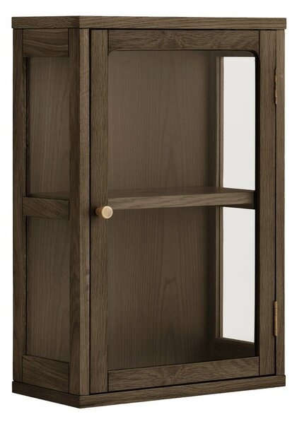 Тъмнокафява висяща витрина от декор от дъб 40x60x20 cm Zamora – House Nordic