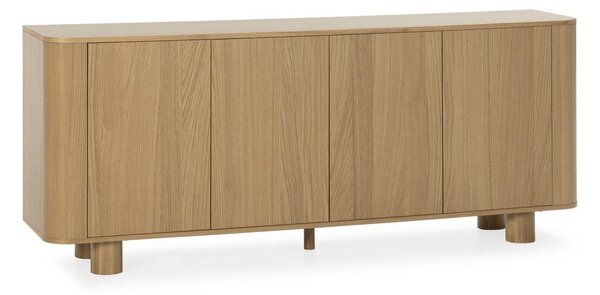 Скрин от декор от дъб в естествен цвят 180x75x40 cm Padoc – MOME