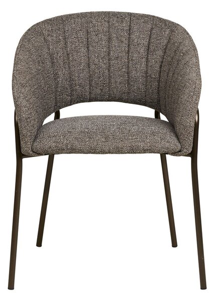 Сив стоманен трапезен стол с подлакътници Costa – House Nordic