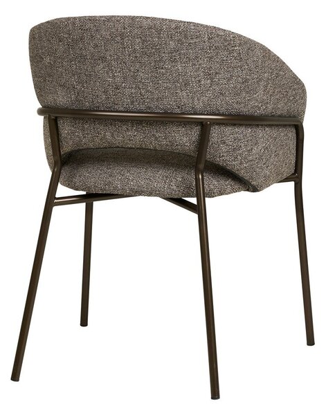 Сив стоманен трапезен стол с подлакътници Costa – House Nordic