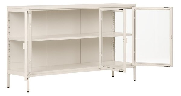 Кремава стоманена витрина 140x85x40 cm Brisbane – House Nordic
