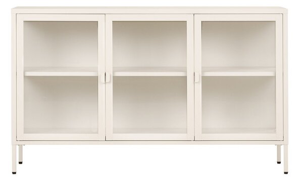 Кремава стоманена витрина 140x85x40 cm Brisbane – House Nordic