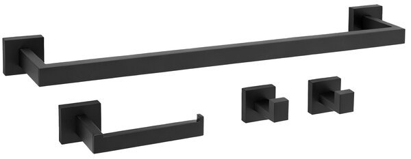 Комплект аксесоари за баня Rio Black 4 части