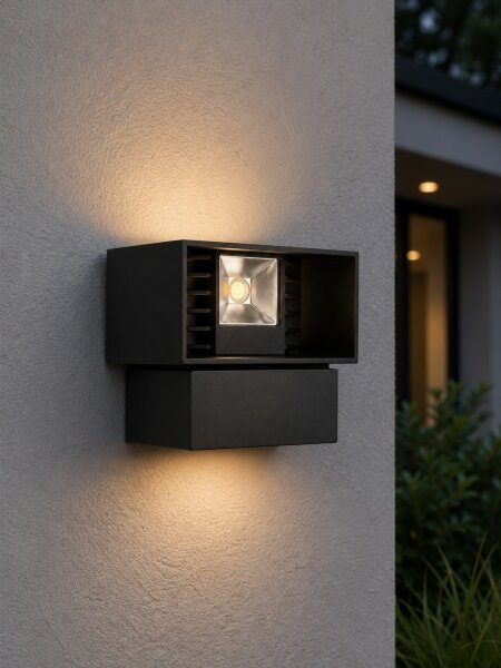 LED външно стенно осветително тяло LED/6W/230V IP54 черно