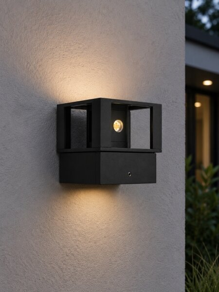 LED външен стенен аплик LED/12W/230V IP54 черен