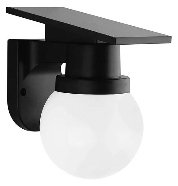 LED соларна стенна лампа LED/3,7V 3000/4000/6400K IP54 1800 mAh черна + дистанционно управление