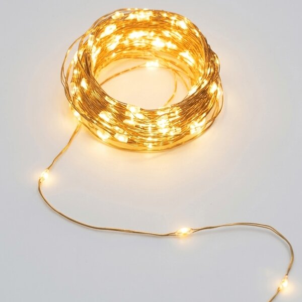Aigostar - соларна LED гирлянда, 200 LED, 8 режима, 22 m, IP65, топло бяло, 800 mAh