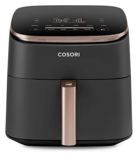 Фритюрник с горещ въздух Cosori TurboBlaze CAF-DC602, 1725 W, 6 л, 9 програми, 360° циркулация, Таймер, Черен
