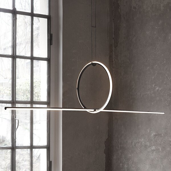 FLOS Arrangements 2 LED висяща лампа, Затъмняване, Черен, Дневна/трапезария, Метал, Дизайн