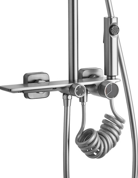 Комплект за душ REA HELIX Nickel Brush INOX