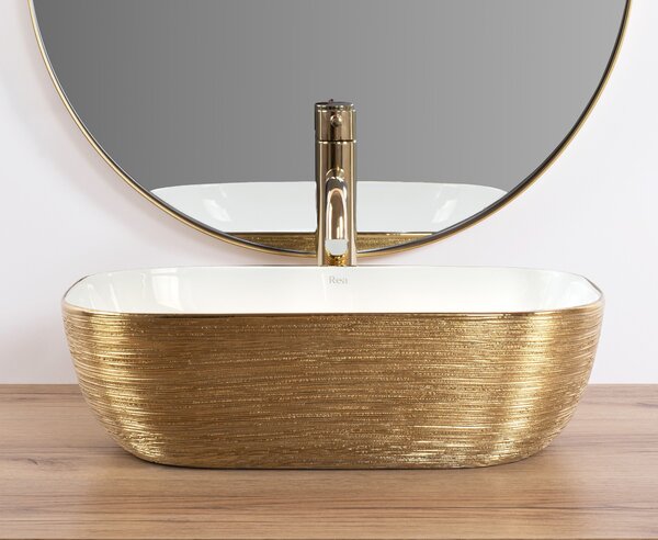 Умивалник за плот Rea Belinda White GOLD BRUSH