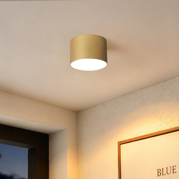 BRILAGI - Таванно осветително тяло за баня FORIS LED/9W/230V Ø 9 см златно IP44