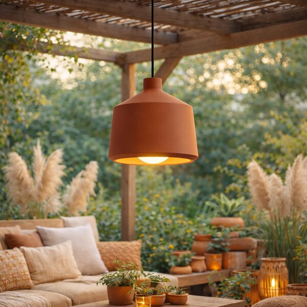 Бохемски висящ лампион теракота IP44 - Terracotta