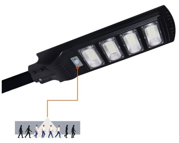 LED соларна улична лампа с вграден сензор URBI LED/11W/3,2V 6500K + DO IP54