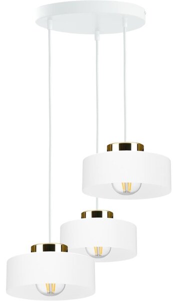 Полилей на кабел IGNIA 3xE27/60W/230V бял/златен