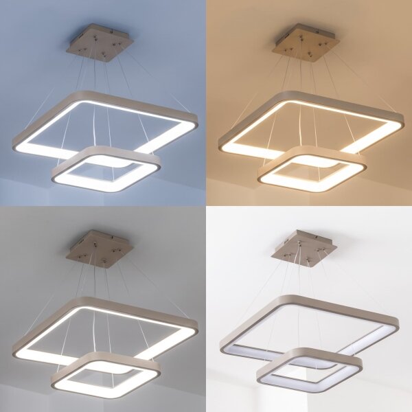 BRILAGI - LED димиращ полилей на кабел FALCON SLIM LED/78W/230V бежов + дистанционно управление