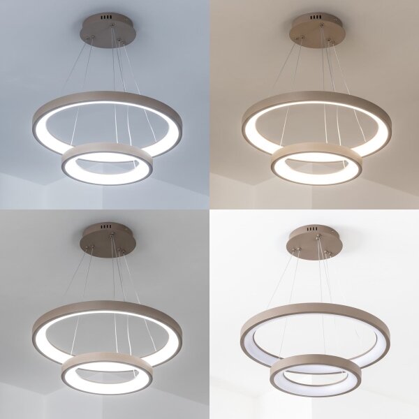 BRILAGI - LED димируем полилей на кабел FALCON SLIM LED/68W/230V Ø 50 см бежов + с дистанционно управление