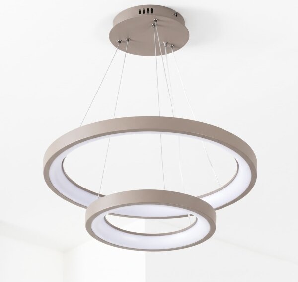 BRILAGI - LED димируем полилей на кабел FALCON SLIM LED/68W/230V Ø 50 см бежов + с дистанционно управление