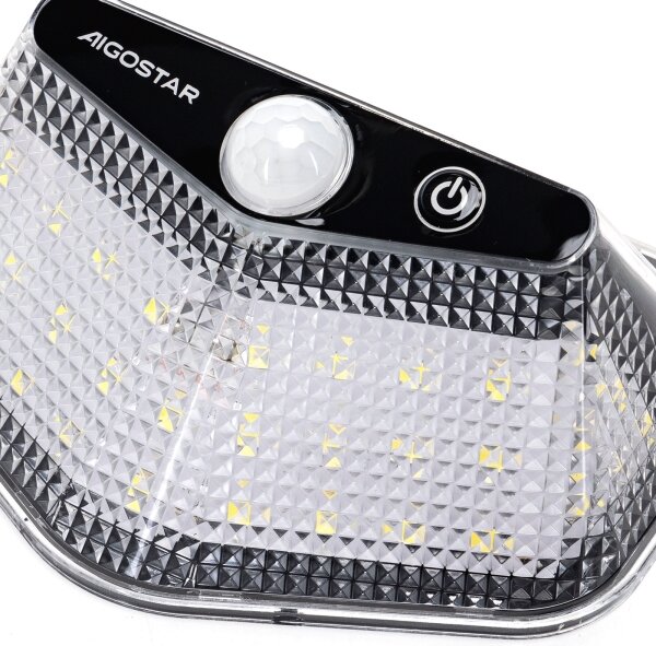 Aigostar -LED Соларно осветително тяло с вграден сензор LED/3,7V 6500K 500 mAh IP65 черно