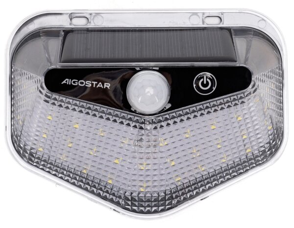 Aigostar -LED Соларно осветително тяло с вграден сензор LED/3,7V 6500K 500 mAh IP65 черно