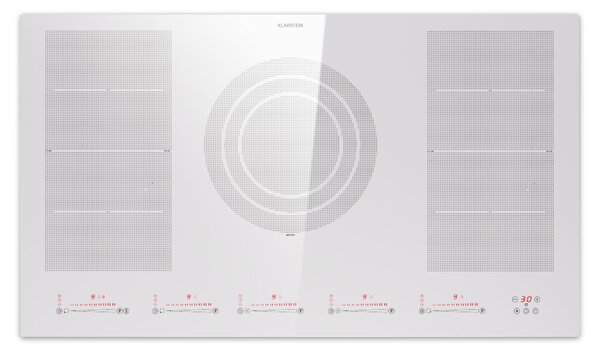 Klarstein Masterzone 90 Flex, индукционен плот, макс. 12 600 W, вграден, 5 зони Flex, технология ThermoBoost, Smart Flex
