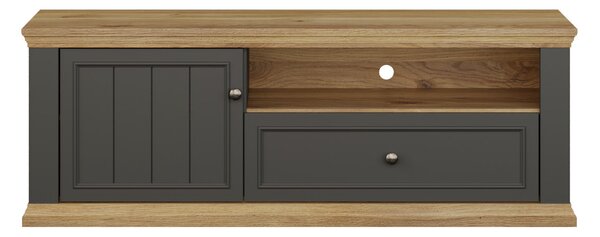 TV шкаф THIRTEEN, 149.50 см, дъб Маувела/сиво
