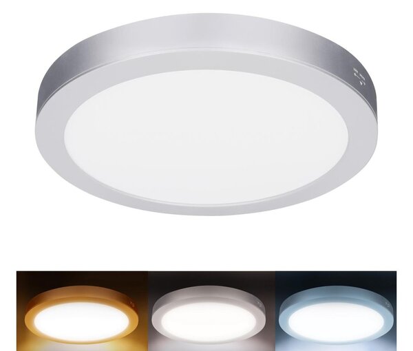 Solight WD242-S - LED панел 2 в 1, 18 W/230 V, 3000/4000/6000 K, Ø 22,5 см, IP54, сребрист