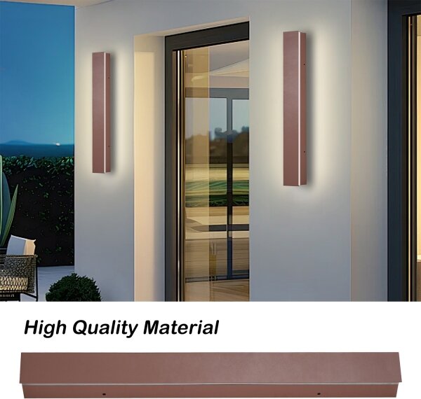 Brilagi - LED външен стенен аплик LINEAR LED/12W/230V 3000K IP65 50 см кафяв CRI 90