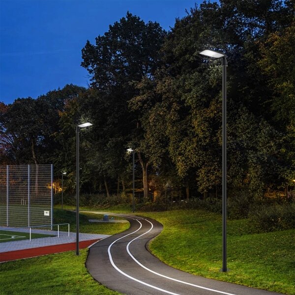 Brilagi-LED Външна лампа със стълб и кабел 4 м URBANLIGHT LED/100W/230V черна IP65