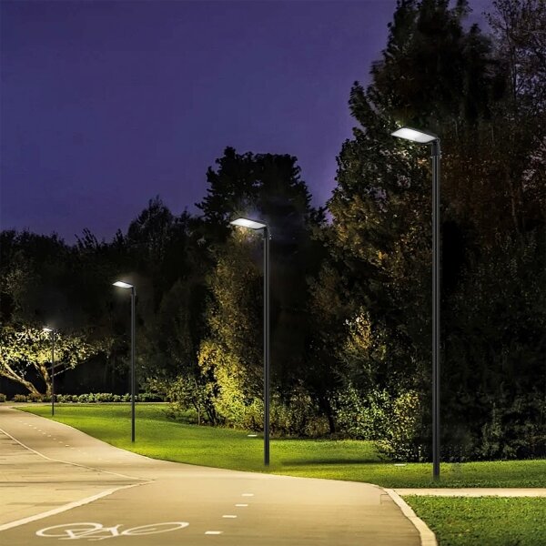 Brilagi-LED Външна лампа със стълб и кабел 4 м URBANLIGHT LED/100W/230V черна IP65