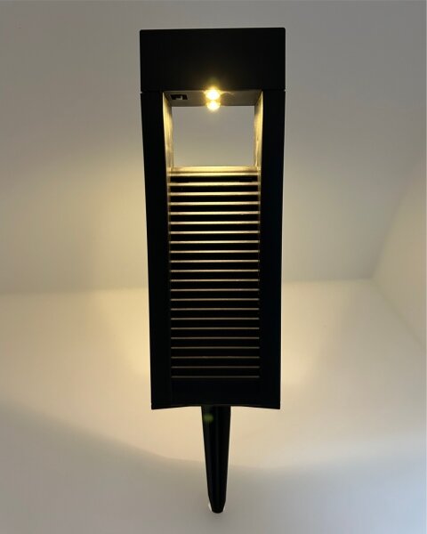 Соларна LED лампа с 2 x LED, 1,2 V, 200 mAh, IP44, черна
