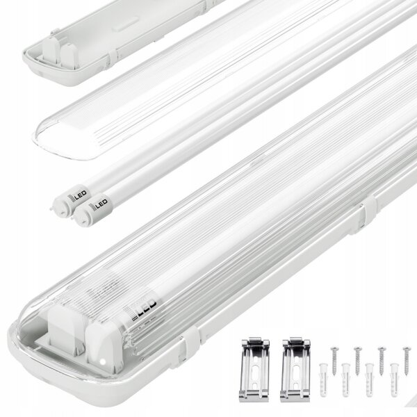 LED техническо осветително тяло за T8 тръбни лампи 2xG13/20W/230V 6500K 120 cm IP65 бяло