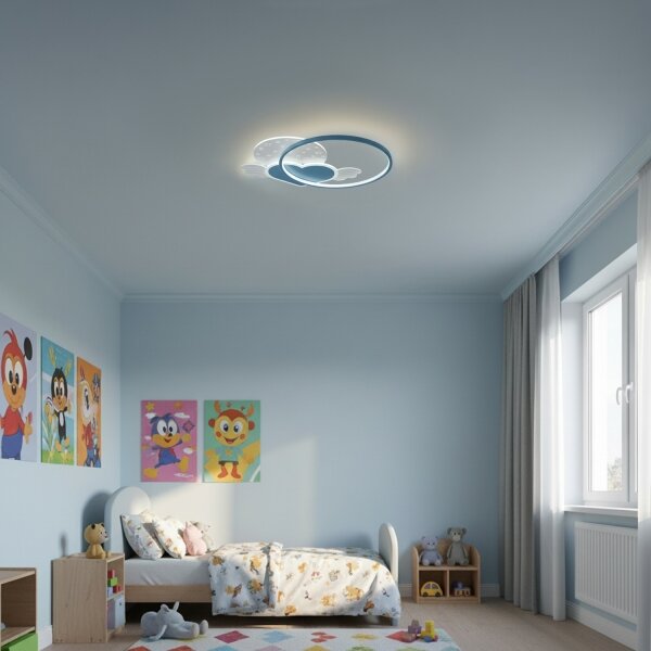 Brilagi - LED детско таванно осветително тяло LOVE LED/48W/230V 3000/4500/6000K синьо