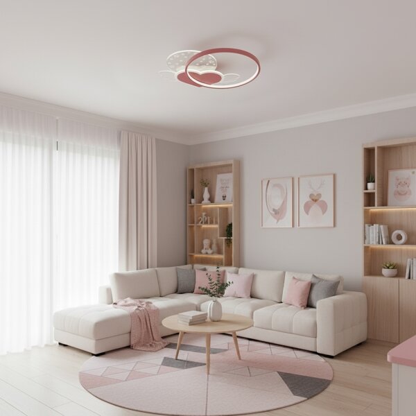 Brilagi - LED детско таванно осветително тяло LOVE LED/48W/230V 3000/4500/6000K розово