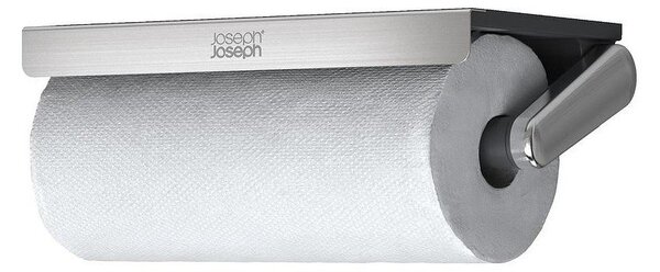 Стенен пластмасов държач за кухненска хартия в сребрист цвят RollGrip – Joseph Joseph